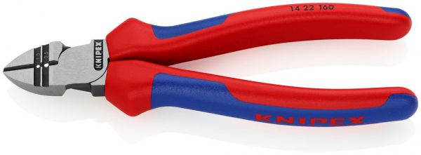 Afstrip-zijsnijtang zwart geatramenteerd gepolijst met meer-componentengrepen – KNIPEX-Werk – 4003773000006 –