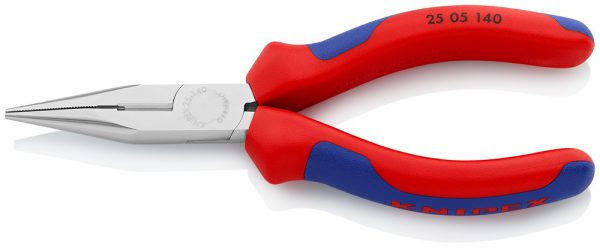 Platspitse tang met zijsnijder (radiotang) verchroomd met meer-componentengrepen – KNIPEX-Werk – 4003773000006 –