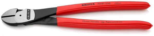 Kracht-zijsnijtang zwart geatramenteerd gepolijst met kunststof bekleed – KNIPEX-Werk – 4003773000006 –