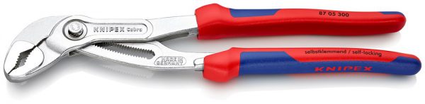 Cobra® Hightech-waterpomptang verchroomd met meer-componentengrepen – KNIPEX-Werk – 4003773000006 –